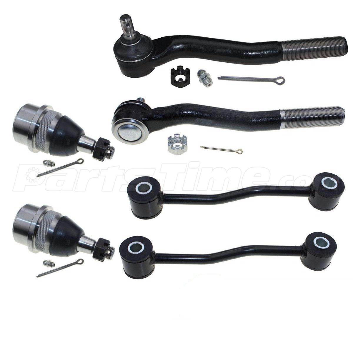 6 Pcs/Set Ball Joint Suspension Tie Rod End Kit for 9904 Jeep Grand