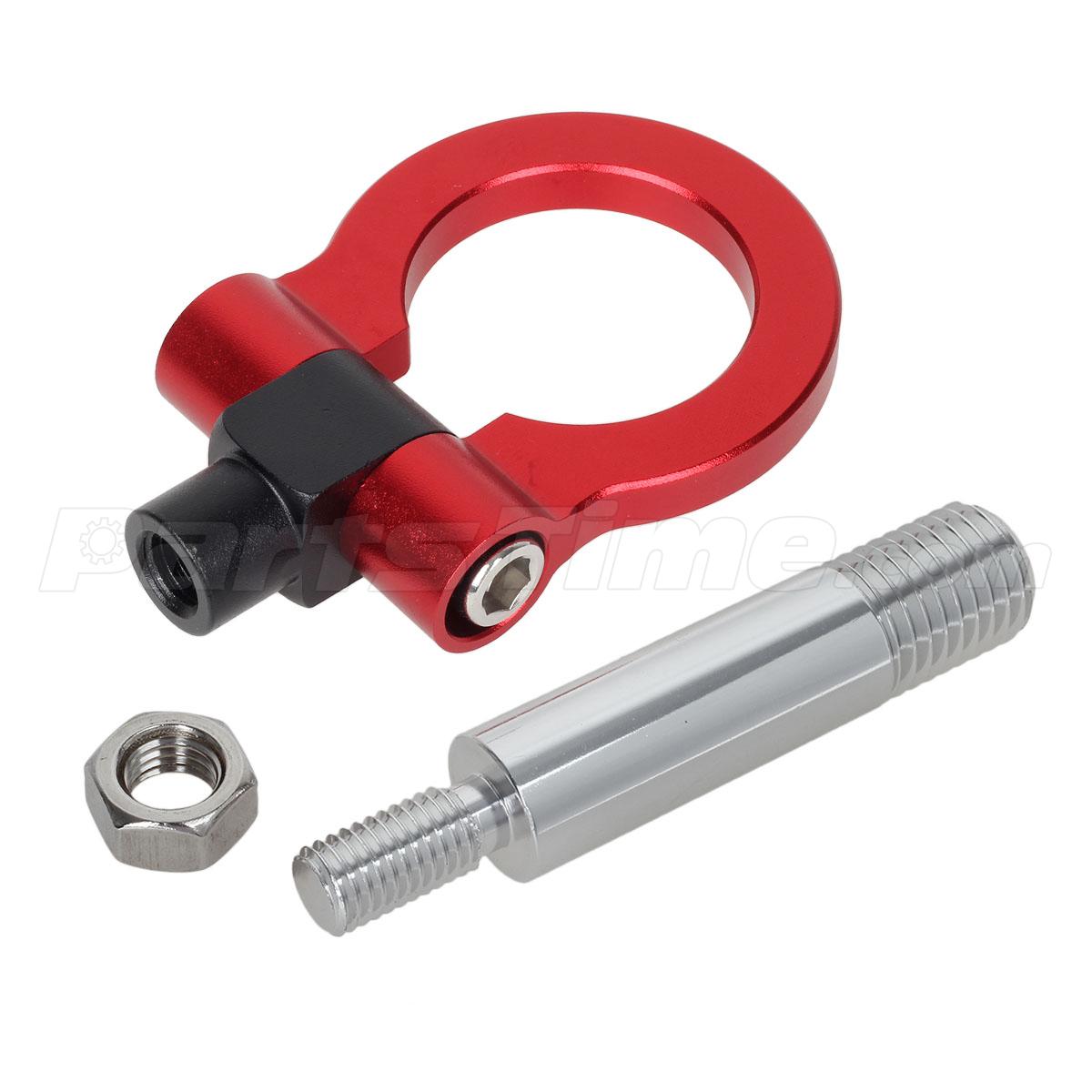 1x Red Front / Rear Tow Hook Towing Kit CNC Billet Aluminum Car Tool