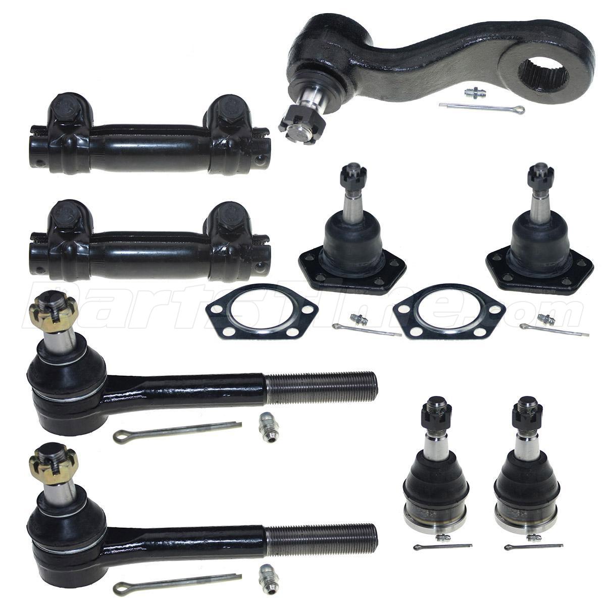 9 New Part Ball Joint Tie Rods Pitman Arm for 19871991 GMC R1500 Suburban